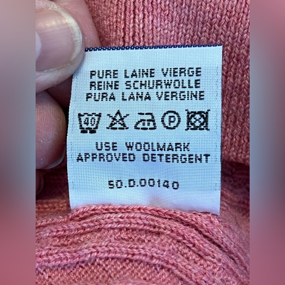 Castle of Ireland Lambswool Sweater Women’s Size M / 40 Pullover Cable Knit Pink - Picture 5 of 9